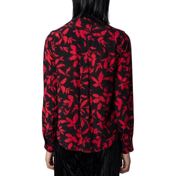 Zadig & Voltaire Womens  Twina Soft Ikat Shirt, Black - Picture 2 of 3